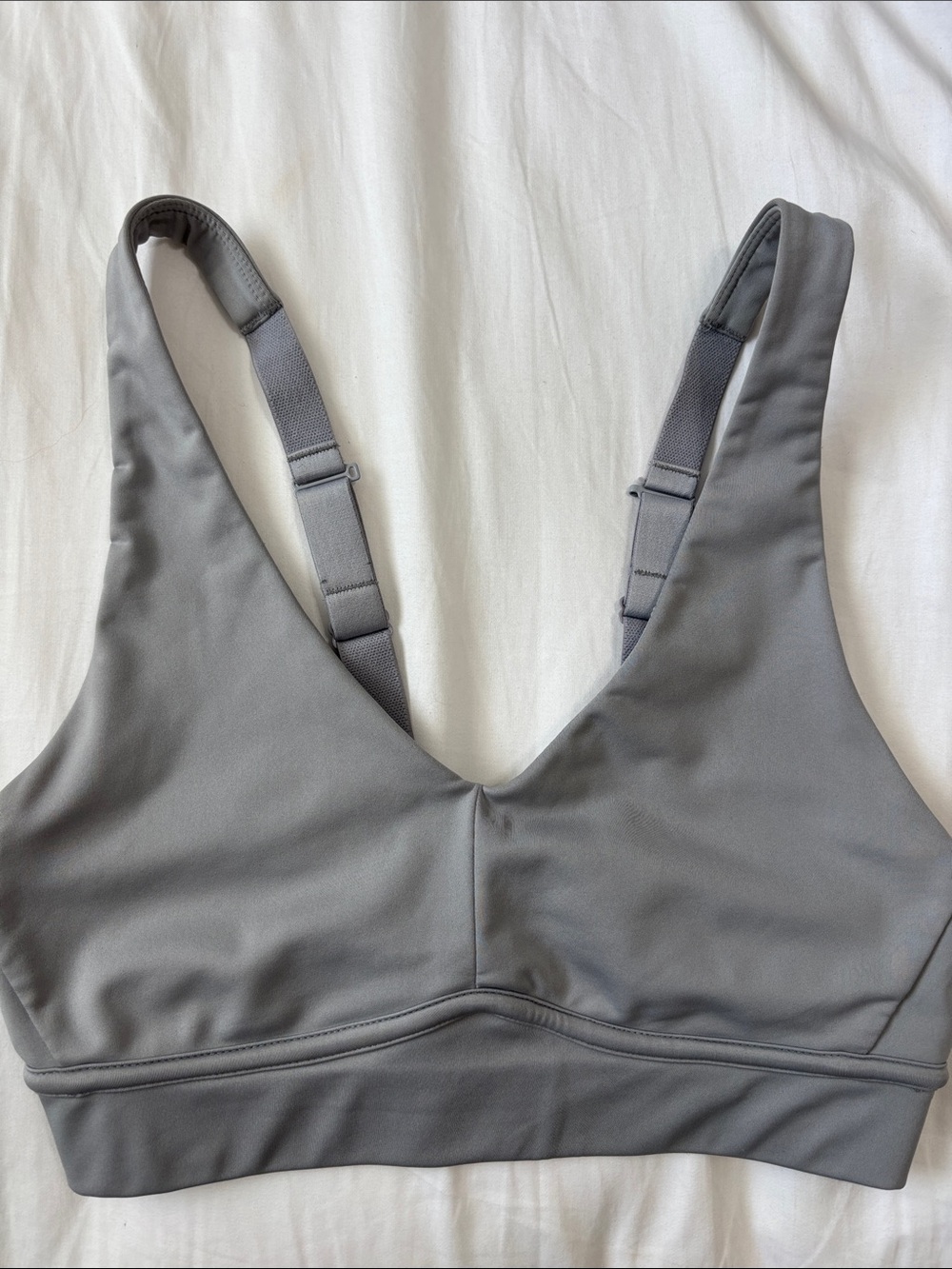 Fabletics Gray V-Neck Sports Bralette